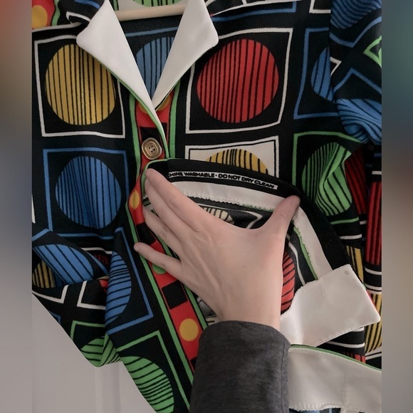 Vintage Retro Geometric Blouse M-L - Picture 4 of 6